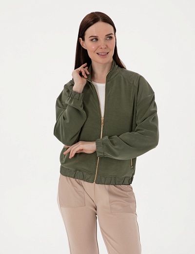 Толстовка без капюшона на молнии - G022SZ0820LETA_H Толстовка жен. (VR027, XS)