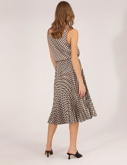 Юбка-плиссе миди с геометрическим узором - 