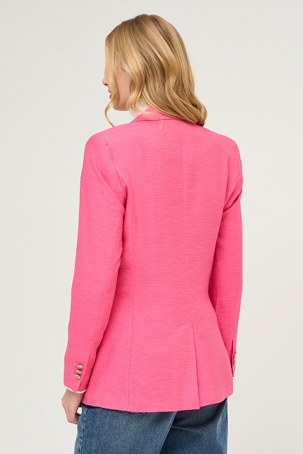 Пиджак двубортный из жатой ткани - G022SZ0020C-KRAF-R Пиджак жен. (VR023, 34)