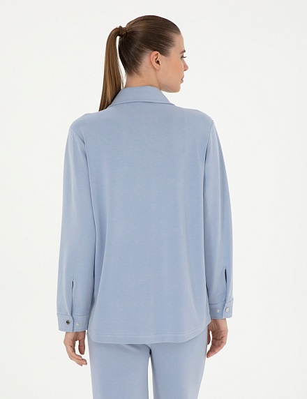 Рубашка с накладными карманами прямого кроя - G022SZ0820JUHA_C Толстовка жен. (VR249, 2XS)