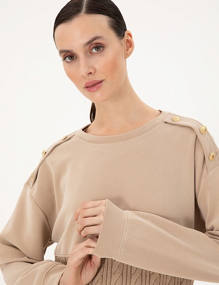 Свитшот комбинированный - G022SZ0820DESRA_S Толстовка жен. (VR011, S)