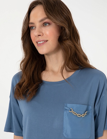 Футболка с декоративным элементом - G022SZ0110ALLI Футболка жен. (VR028, 2XS)