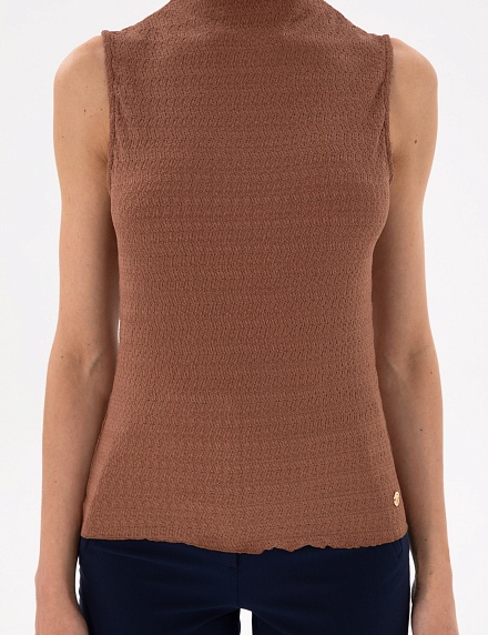 Топ из фактурной ткани - G022SZ0110TEGU_B Футболка жен. (VR029, S)