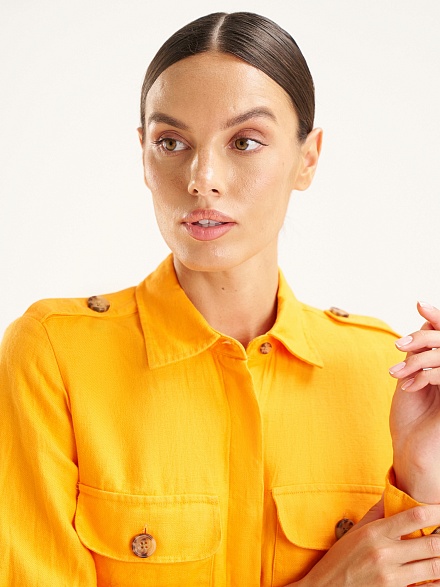 Рубашка льняная прямого кроя - G022SZ0040PEDUS_G Сорочка жен. (VR051, 36)