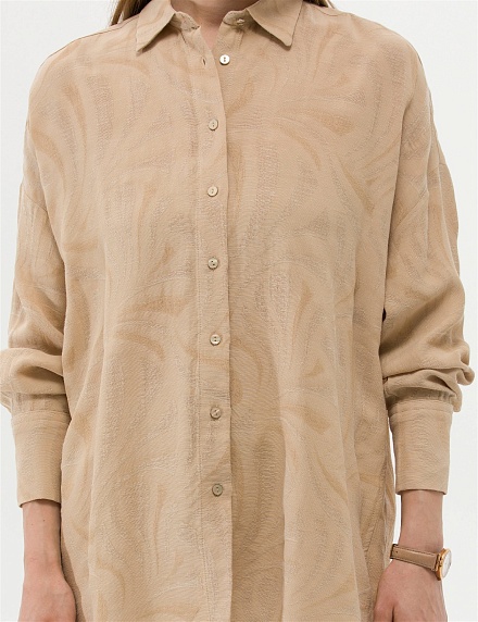 Рубашка с добавлением льна свободная - G022SZ0040HEMDEM Сорочка жен. (VR011, 40)