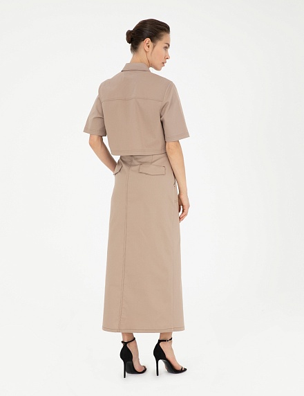 Юбка миди с разрезом спереди - G022SZ0980NELL-E Юбка жен. (VR011, 36)