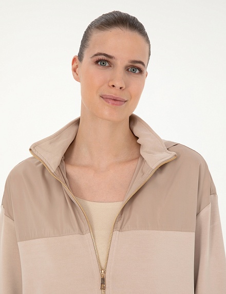 Толстовка со съемным капюшоном на молнии - 