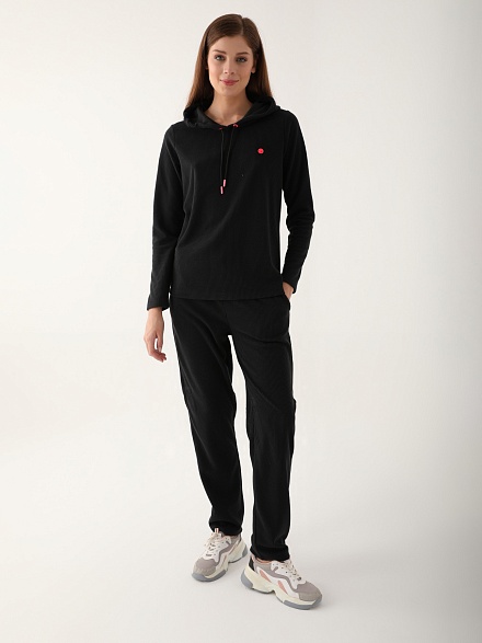 Домашний костюм со штанами и кофтой с капюшоном - G022SZ0HFTKMPC8746_S Костюм дом. жен. Бельевое изделие (VR046, S)