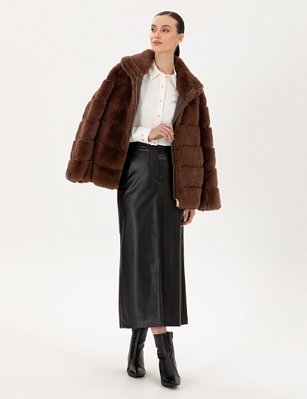 Юбка миди из экокожи - G022SZ0980SAYE Юбка жен. (VR046, 34)