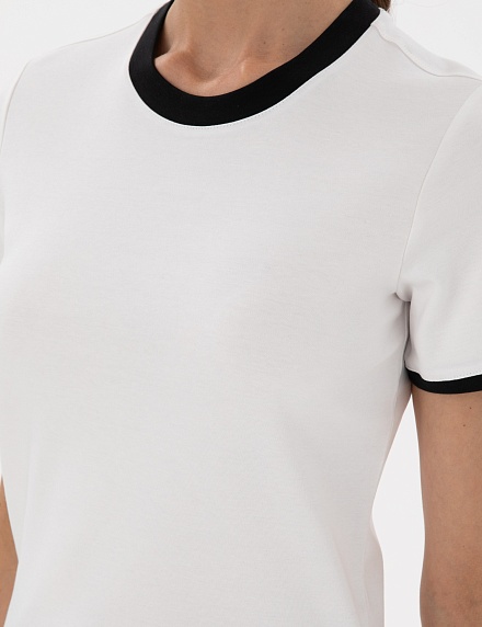 Футболка с контрастной окантовкой - G022SZ0110ORTEGO25Y Футболка жен. (VR013, XS)