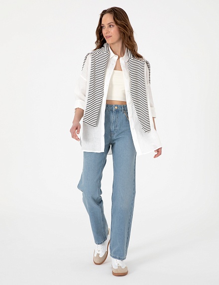 Рубашка льняная оверсайз - G022SZ0040KETO_G Сорочка жен. (VR013, 42)