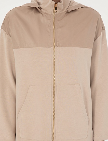 Толстовка со съемным капюшоном на молнии - 