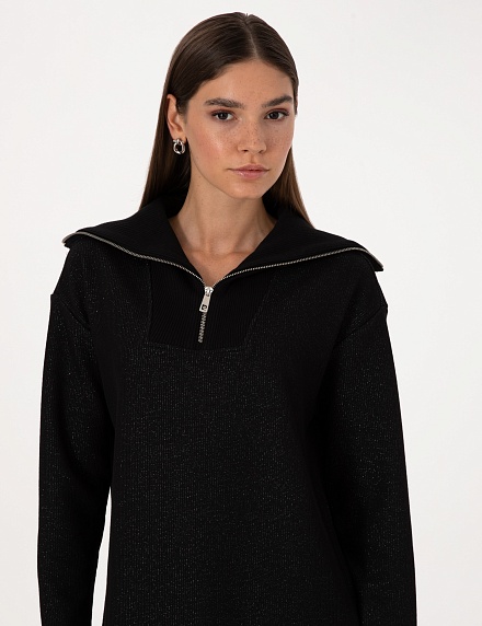 Свитер с высоким воротником на молнии - G022SZ0820STRAN_S Толстовка жен. (VR046, XS)