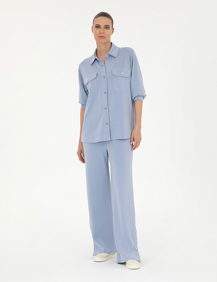 Рубашка с накладными карманами прямого кроя - G022SZ0820JUHA_C Толстовка жен. (VR249, M)