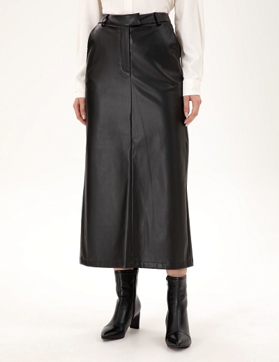 Юбка миди из экокожи - G022SZ0980SAYE Юбка жен. (VR046, 34)