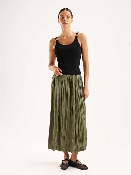 Юбка миди из жатой ткани - G022SZ0980BESSA Юбка жен. (VR027, 36)