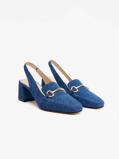 Босоножки джинсовые на квадратном каблуке - S072SZ0330Y24PRET-P Обувь жен. (VR018, 38)