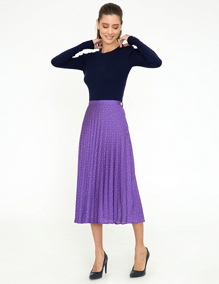 Юбка-плиссе миди с геометрическим узором - G022SZ0980KAREL-E Юбка жен. (VR037, 38)