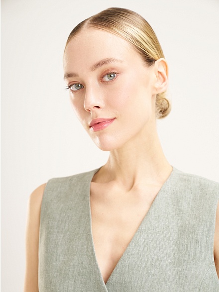 Жилет классический с добавлением льна - G022SZ0100Y_GRATA_R Жилет жен. (VR027, 34)