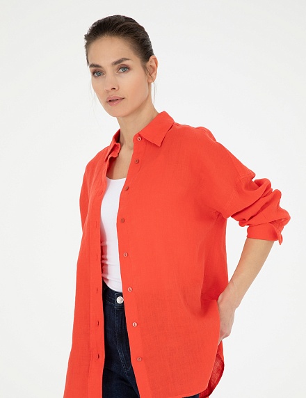 Рубашка из смеси льна и хлопка свободная - G022SZ0040KETO Сорочка жен. (VR239, 36)