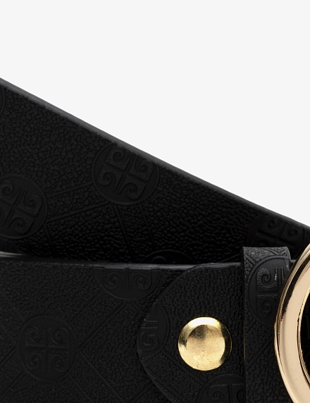 Ремень из экокожи с логотипом - A022SZ016KLSIY24_K100 Ремень жен. (VR046, 90)