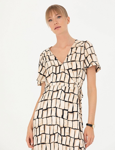 Платье миди из вискозы на запах - G022SZ0320VALER Платье жен. (VR046, 36)