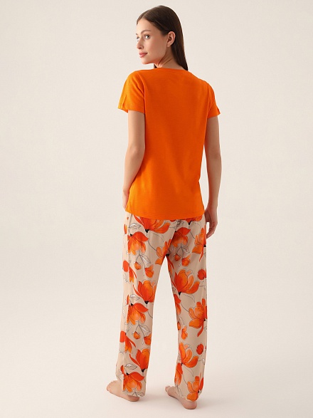 Пижама со штанами и футболкой - G022SZ0HFP028813_IY24 Костюм дом. жен. Бельевое изделие (VR051, XL)