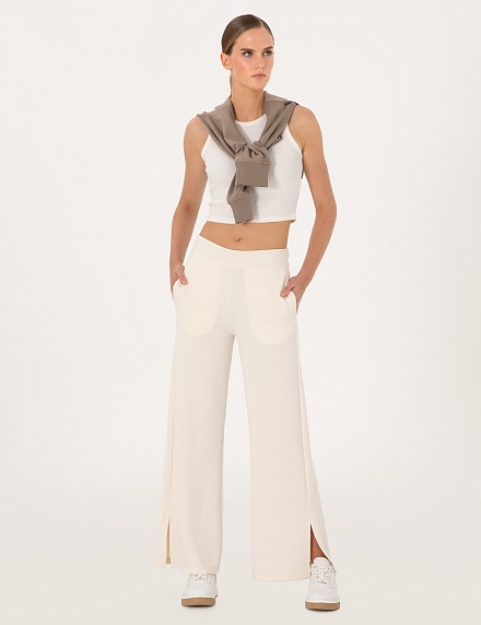 Брюки спортивные с разрезами прямые - 