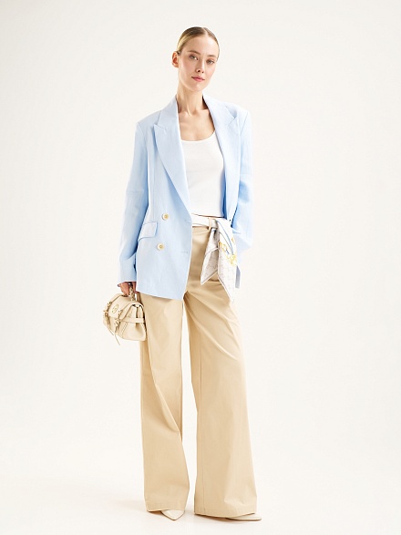 Брюки из лиоцелла прямые - G022SZ0780HOLLY Брюки жен. (VR011, 34)