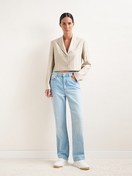 Пиджак укороченный в полоску - G022SZ0020C-CUNZI-R Пиджак жен. (VR011, 38)