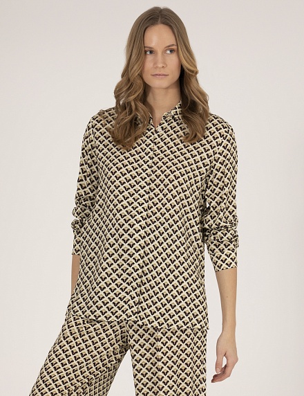 Рубашка с узором свободная - G022SZ0040CEDRUS-G23Y Сорочка жен. (VR046, 36)