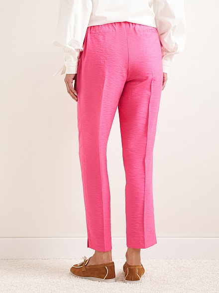 Брюки укороченные из жатой ткани - G022SZ0030P-KRAF-R Брюки жен. (VR023, 40)