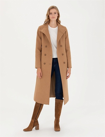Пальто с воротником стойка - G022SZ0KS0WOXI Куртка жен. (VR011, 38)