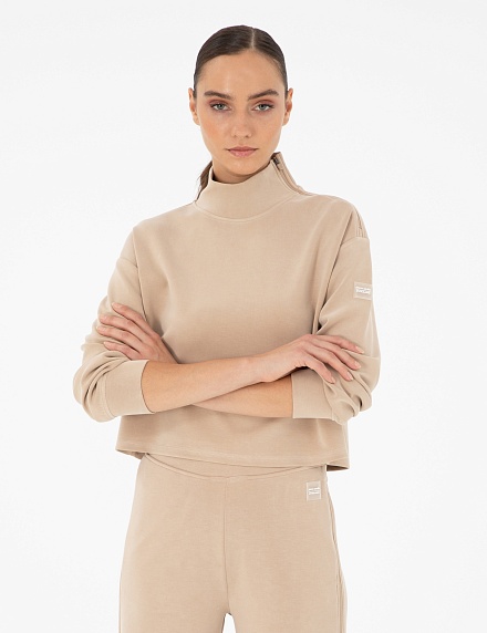 Свитшот с молнией на воротнике - 