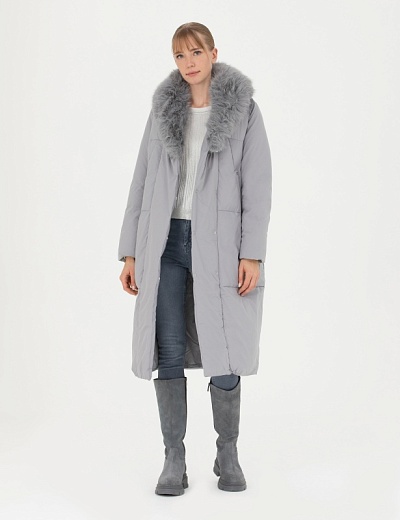 Пуховик с меховым воротником - G022SZ0KS0MORGAN Куртка жен. (VR024, 38)