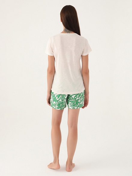 Пижама с шортами и футболкой - G022SZ0HFP028805_IY24 Костюм дом. жен. Бельевое изделие (VR011, S)