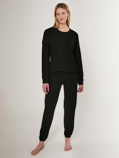 Теплая пижама со штанами и кофтой - G022SZ0HFTKMPC8731_S Костюм дом. жен. Бельевое изделие (VR046, S)