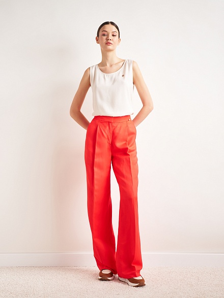 Брюки с добавлением льна - 