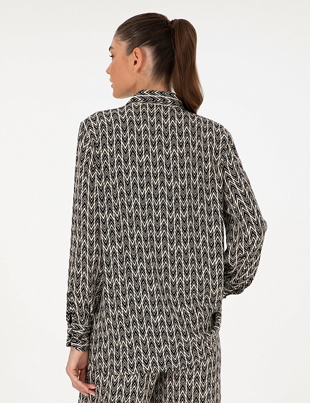 Рубашка с узором прямого кроя - G022SZ0040LONDI_G Сорочка жен. (VR046, 34)
