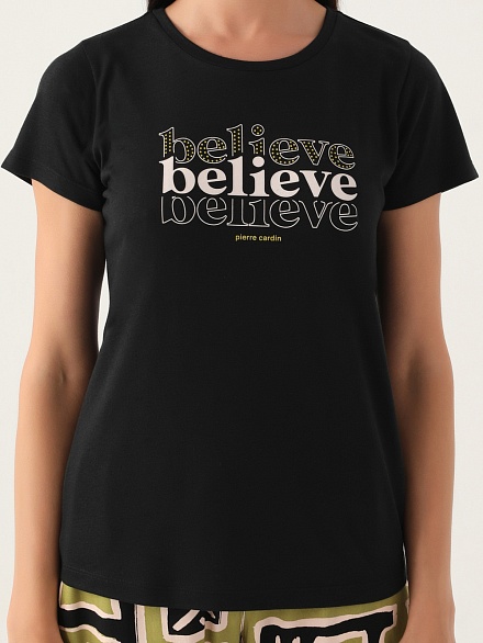 Пижама со штанами и футболкой - G022SZ0HFP028817_IY24 Костюм дом. жен. Бельевое изделие (VR046, S)