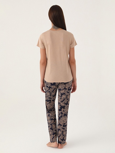 Пижама со штанами и футболкой - G022SZ0HFP028796_IY24 Костюм дом. жен. Бельевое изделие (VR052, XL)