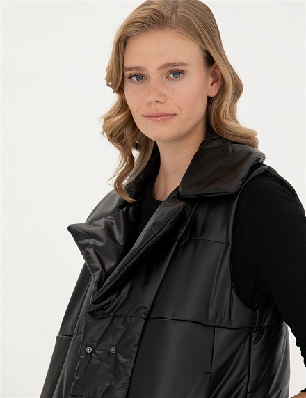 Жилет из экокожи утепленный без капюшона - G022SZ0MS0FELICE Куртка жен. (VR046, 36)
