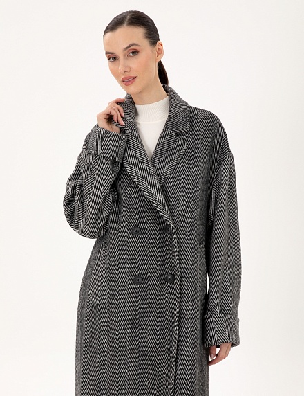 Пальто двубортное с добавлением шерсти - G022SZ0KS0OPPO Куртка жен. (VR046, 34)