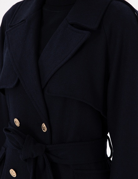 Пальто двубортное с добавлением шерсти - G022SZ0KS0METAS Куртка жен. (VR033, 36)