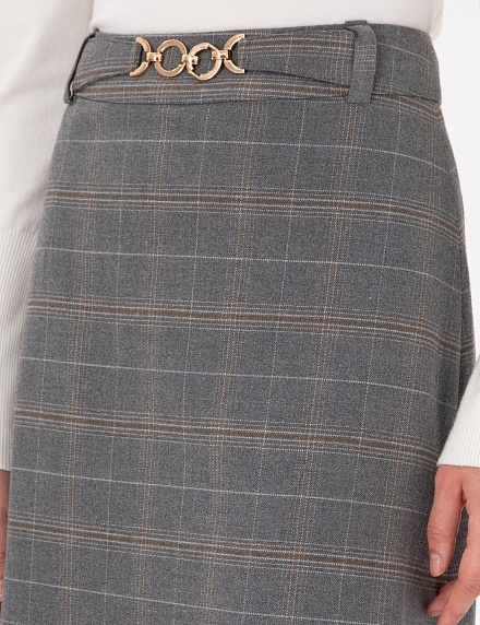 Юбка миди с декоративной деталью на поясе - G022SZ0980ALESSI Юбка жен. (VR024, 36)