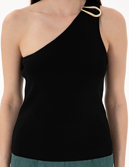 Топ на одно плечо с декоративной деталью - G022SZ0TK0KARPA Кофта жен. (VR046, XS)