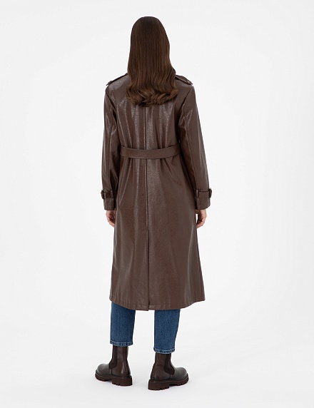 Плащ двубортный из экокожи - G022SZ0KS0SOLFA Куртка жен. (VR029, 36)