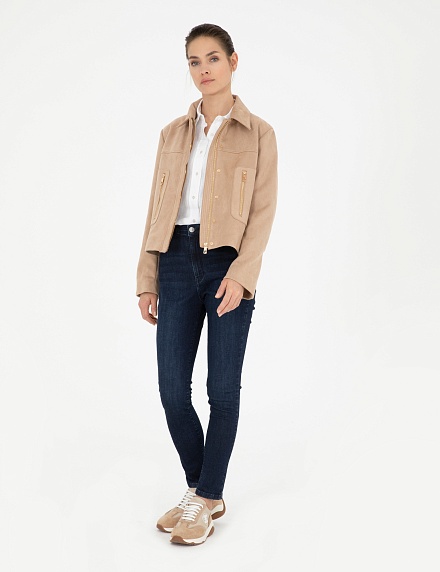 Куртка из экозамши укороченная - G022SZ0350FABIANA Куртка кож. жен. (VR011, 44)