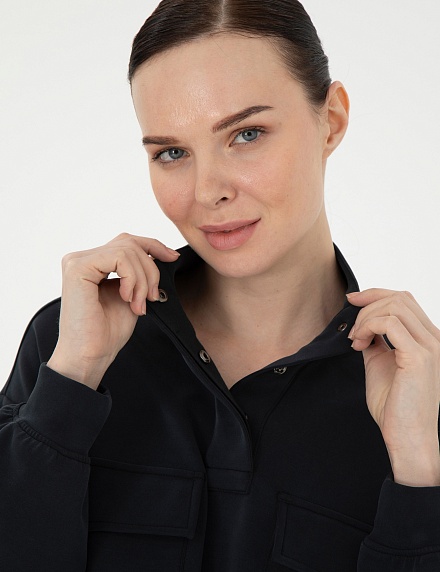 Толстовка с воротником на кнопках - 