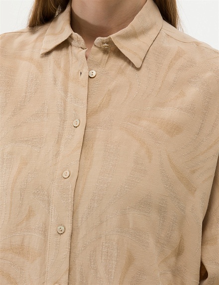 Рубашка с добавлением льна свободная - G022SZ0040HEMDEM Сорочка жен. (VR011, 40)